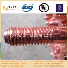copper weld threaded ground rod dia14.2mm