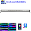 Nicoko 52inch 300W Chasing RGB Halo LED Light Bar straight Combo Beam IP67Waterproof for Off-road vehicle Bluetooth App