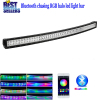 Nicoko Curved 52inch 300W Chasing RGB Halo LED Light Bar Spot Flood Combo Lamp with Bluetooth App control for Truck cars