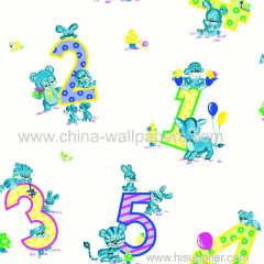 non-woven children water-prof wallpaper