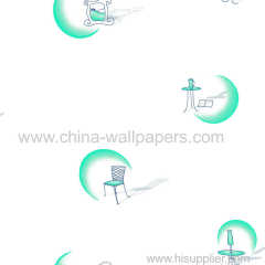 non-woven children water-prof wallpaper