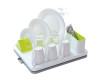 PP material Dish Rack Drainer with Utensil Holder