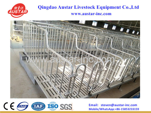 Austar adjustable hot dip galvanized pig sow farrowing crates pen China manufacturer