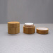 Bamboo cosmetic packaging glass jar luxury cream bottle jars