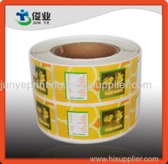 Colorful Fruits Juice Labels