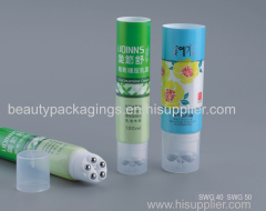 cosmetic tubes with massage metal roller balls