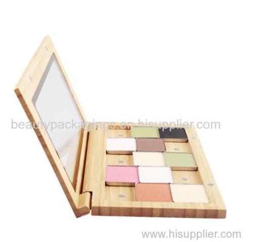 Free combination bamboo eye shadow box and color palette