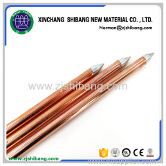 High conductivity copper clad steel ground rod