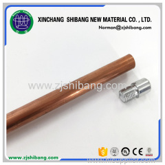 High conductivity copper clad steel ground rod