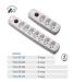 Wholesale switzerland plug power strip 1-7 way