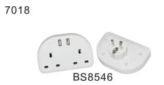 High Quality 5V 1000mA 2 USB port UK plug adapter