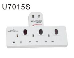 High Quality 5V 1000mA 2 USB port UK plug adapter
