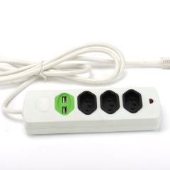 Brazil socket with 2 USB port INMETRO certificated