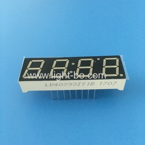 Super bright yellow 4 digit 0.39 7 segment led display for home appliances