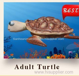 Lifelike water park sea animal model animatronic turtle