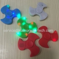 Newest Gadgets LED Lighted Fidget Spinners Toy With Bluetooth Speakers Musical Hand Tri Fingertip Gyro Fidget Spinner