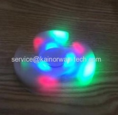 Newest Gadgets LED Lighted Fidget Spinners Toy With Bluetooth Speakers Musical Hand Tri Fingertip Gyro Fidget Spinner