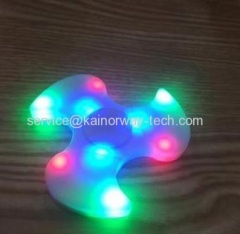 Newest Gadgets LED Lighted Fidget Spinners Toy With Bluetooth Speakers Musical Hand Tri Fingertip Gyro Fidget Spinner