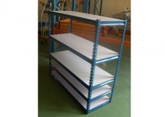 Warehouse storage racks Slotted Angle Shelves System boltless rivet shelving