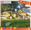 Amusement park animatronics protoceratops VS Velociraptor dinosaur games