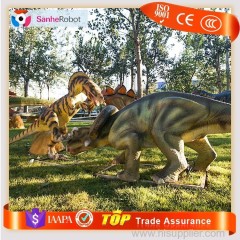 Amusement park animatronics protoceratops VS Velociraptor dinosaur games