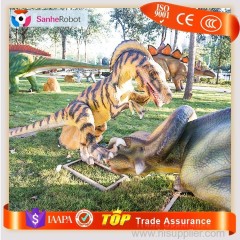 Amusement park animatronics protoceratops VS Velociraptor dinosaur games