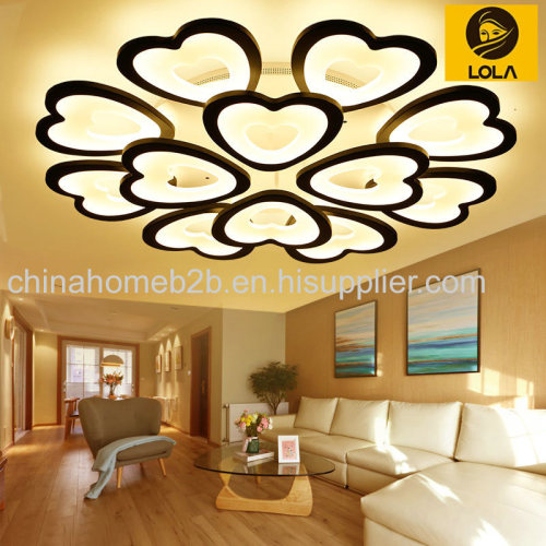 Heart-shaped Flower Shape Living Room LED Ceiling Light Simple Modern Remote Control Dimmable Restaurant Bedroom Lightin