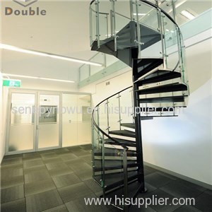 Professional Stainless Steel Staircase Design With Glass Railing