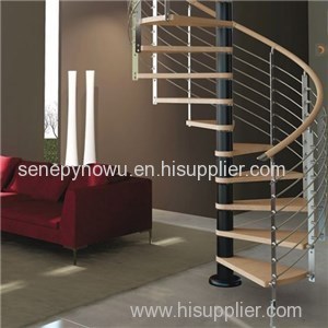 Wooden Spiral Staircase For Interior