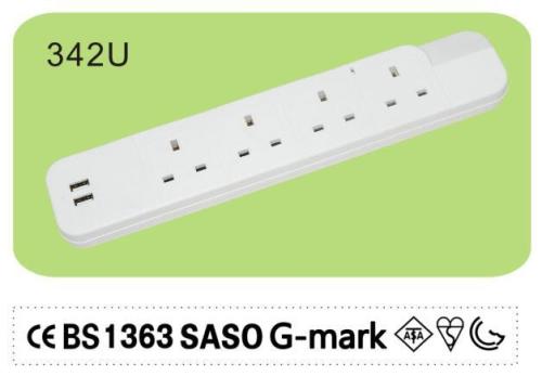 USB port power strip 4 Way