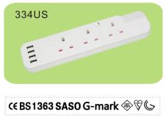 Electrical Switch Power Strip 4 Port with Switch and USB