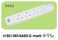 Electrical Switch Power Strip 4 Port with Switch and USB