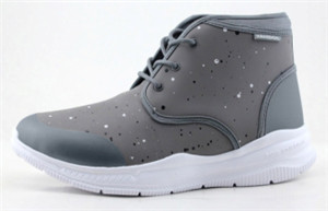 GREY MEN LEATHER CASUAL UPPER WITH SPOTS PRINTING WITH PHYLON OUTSOLE boots