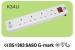 Long power strip cord 3 Way with Neon indicator