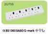 USB port power strip long cord 5 way