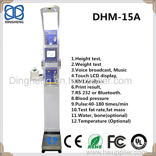 Coin-operated Body Fat Scale Combined with Hydration Muscle Bone and Calorie Measuring Functions