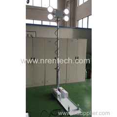 3.5m vehicle roof mount pneumatic telescopic mast move lighting tower for outdoor fire rescue searching