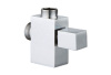 Square brass shower diverter