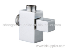 Square brass shower diverter