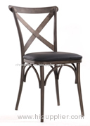 X-bar Back Chair with Upholstery Seat