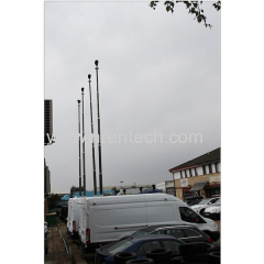 15m lockable pneumatic telescopic mast for mobile antenna towers telescoping mast pneumatic mast tower