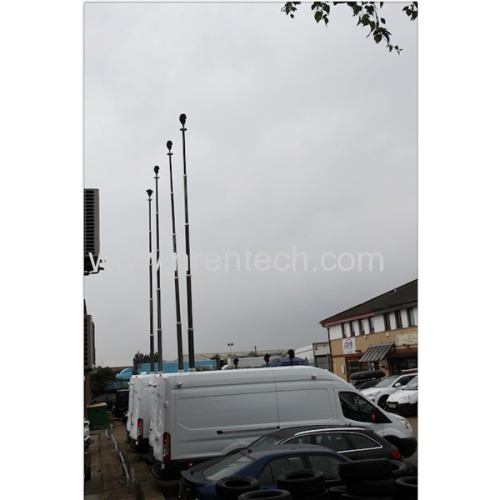 6m CCTV pneumatic telescopic mast for mobile security serves vehicles telescoping mast vertical mast