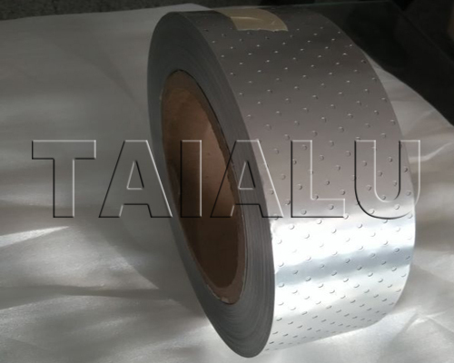 Perforated aluminium strip coated with polypropylene for PP-R pipe