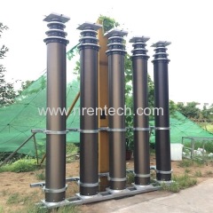 15m supper heavy duty payloads pneumatic telescopic masts for mobile lighting towers or mobile antenna broadcast tower