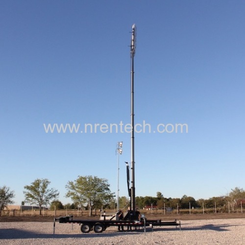 18m light duty pneumatic telescopic mast for mobile antenna broadcasting for antenna mast 
