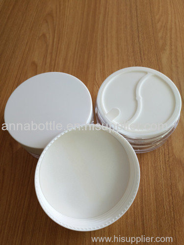 plastic 100ml dual chamber cosmetic jar with 2 compartments