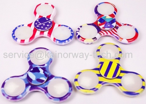 2017 Latest Design Hand Spinners Flashing Fidget Spinners With LED Light Multi Colour Shining Premium Anxiety Finger Toy