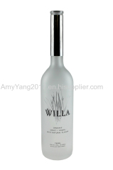 HIGH-QUALITY 750ML WHITE LIQUOR GLASS BOTTLE WITH CORK