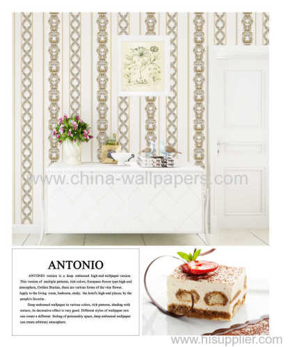 Deep embossed Italy design wallpaper