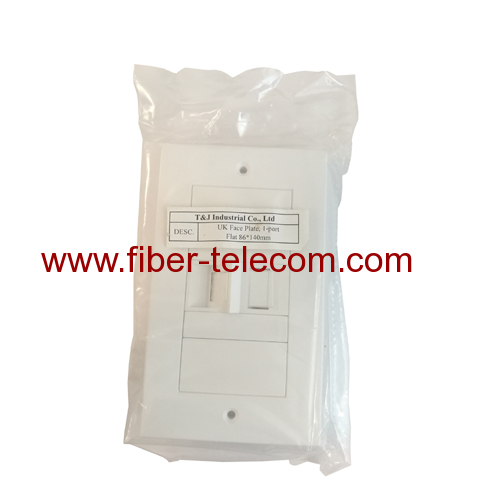 1port UK type Flat Wall Plate